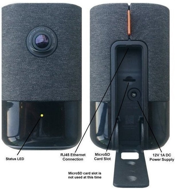ADC-V622 180° HD Security Camera W/ 2 Way Audio & Bluetooth Speaker